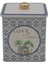 Şık Gri Love Desenli Kare Metal Saklama Kabı 12X12 cm 2