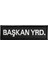Siyah Zemin Başkan Yrd. Yazılı Nakış Patch - 10X3 cm 1