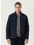 Lacivert Erkek Dik Slim Fit Düz Mont 1092059 1