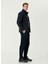 Lacivert Erkek Dik Slim Fit Düz Mont 1092059 3