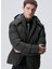 Kapüşonlu Slim Fit Kapitone Haki Erkek Mont 109375 2