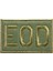 Yeşil Zemin Eod Nakış Patch Peç - 9x5 cm 1