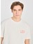 Ekru Erkek Relaxed T-Shirt LD798679923 Relaxed Fit Grafik 2