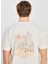Ekru Erkek Relaxed T-Shirt LD798679923 Relaxed Fit Grafik 4