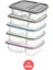 Renkli Bölmeli Taşınabilir Diyet ve Piknik Saklama Kabı, 2'li Set 3