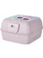 Iki Katlı Kapaklı Pembe Beslenme Çantası, Çatal ve Kaşıklı Saklama Kabı 3