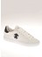 Beyaz-Siyah Kadın Deri Sneaker 20607B 3