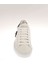 Beyaz-Siyah Kadın Deri Sneaker 20607B 4