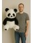 Siyah Tokalı Peluş Panda - 90 cm 2