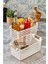 Çok Amaçlı Şık Plastik Sepet Seti, 5 Lt, 27X15X12 Cm, Buzdolabı ve Banyo Organizerleri 3