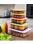 Renkli 5'li Dikdörtgen Saklama Kabı Seti, Pratik ve Şık Mutfak Düzeni Sağlar 2