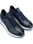 Siyah Erkek Deri Sneaker 383 6094 Erk Ayk Y24 2