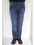 Fistan Store Erkek Koyu Mavi Normal Bel Normal Kesim Boru Paça Jean Pantolon 1
