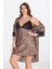 Marsilyan- Büyük Beden 2li Leopar Sabahlık Takımı Bigsize 6203 1