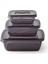 3'lü Saklama Kabı Seti, Antrasit, Sağlıklı ve Şık, Dayanıklı, Pratik Kullanım 2