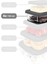 6'lı Gri Dikdörtgen Saklama Kabı, Mikrodalga Uyumlu, 740ML, Organizer Set 2