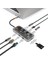 MT55 Mac ile Uyumlu Thunderbolt 3 Type-C USB Adaptör Hub 8in1 4K HDMI RJ45 100MBPS Sd Kart Okuyucu 100W Pd Telefon Hızlı Şarj Aleti 1