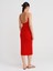 91495 Askılı Midi Elbise-Kırmızı 2