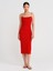 91495 Askılı Midi Elbise-Kırmızı 3
