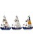 Dekoratif Marin Ahşap Yelkenli Gemi Maketi (19 cm x 14 Cm) (2 Adet) 1