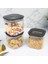 Gri 3'lü 0.5 Lt. Kare Saklama Kabı Seti 4