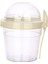 Beyaz 500 ml Hazneli Kaşıklı Yoğurt ve Mama Saklama Kabı 1