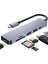 6in1 USB Type-C Hub Port Adaptör HDMI Sd Kart USB Pd Girişli, Gri 3