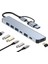 Bilgisayar Için USB C Hub, USB 3.0 Hub, 7 In 1 Usb-C Hub, Iki Çeşit Fiş Pc Için Dc Bağlantı Noktası USB Bölücü, Pc Dizüstü Bilgisayar Için USB Genişletici USB Hub, MacBook iMac Air Mac 1