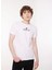 Bisiklet Yaka Düz Beyaz Erkek T-Shirt M6473 001 Whıte 3