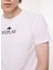 Bisiklet Yaka Düz Beyaz Erkek T-Shirt M6473 001 Whıte 4