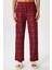 Kadın Teddi Ultra Yumuşak Cepli Kırmızı Ekose Desen Yılbaşı Pijama Altı 3