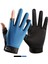 Nefes Alan, Iki Parmak Kesik Outdoor Spor Eldiveni, Mavi Renkli, Rahat Kullanım Sağlar. 1