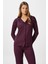 Kadın Secret Extra Soft Lacivert Bordo Çizgili Pijama Takımı 1