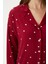 Kadın Sweety Extra Soft Bordo Kalpli Pijama Takımı 8
