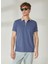 Düz Indigo Erkek Polo T-Shirt Inboard Polo T-Shırt 2