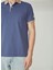 Düz Indigo Erkek Polo T-Shirt Inboard Polo T-Shırt 4