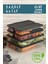 6 Adet Antrasit Kapaklı Saklama Kabı, Buzdolabı ve Mikrodalga Uyumlu, 9lt 1