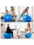 Renkli 55 cm Pilates Topu ve Şişirme Pompası, Yoga ve Egzersiz Için Ideal 4