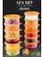 12'li Yuvarlak Saklama Kabı Seti, 12X250ML, Turuncu, Organizer ve Düzenleyici 1