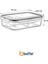2 Bölmeli 1 Litre Erzak Kabı + 4 Bölmeli Sızdırmaz Kapaklı, Beyaz, Pratik Saklama Seti 3