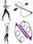 Mor Pilates Bar, Kinezyo Tape, Isıl Bantlı, Kopmaz Lastikli, Egzersiz Çubuğu 6