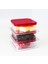 Kırmızı 3'lü Kapaklı Kahvaltı Seti, Şık ve Pratik Sunum 3