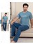 Erkek Bisiklet Yaka Kısa Kol Penye Pijama Takımı 5832 - 1 Adet 1