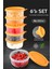6'lı Yuvarlak Saklama Kabı Seti, 6X250ML, Turuncu, Organizer ve Düzenleyici 1