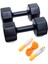 Çift 5 kg Dambıl ve Sayaçlı Atlama Ipi Seti, Siyah, Spor Için Ideal 1