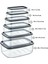 6'lı Renkli Dikdörtgen Şeffaf Saklama Kabı Seti, Pratik ve Şık Mutfak Gereçleri 2