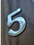 4.2 cm Metal Krom Kendinden Yapışkanlı Kapı Numarası NO54.2 cm Metal Krom Kapı Numarası 2