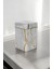 Marble White Desenli Kare Metal Saklama Kabı 11X11 Cm, Şık ve Dayanıklı Ev Düzenleme Ürün 1