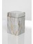 Marble White Desenli Kare Metal Saklama Kabı 11X11 Cm, Şık ve Dayanıklı Ev Düzenleme Ürün 4