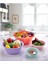 4'lü Yuvarlak Plastik Badya Seti, Şeffaf ve Canlı Turuncu Renkli Mutfak Seti 3